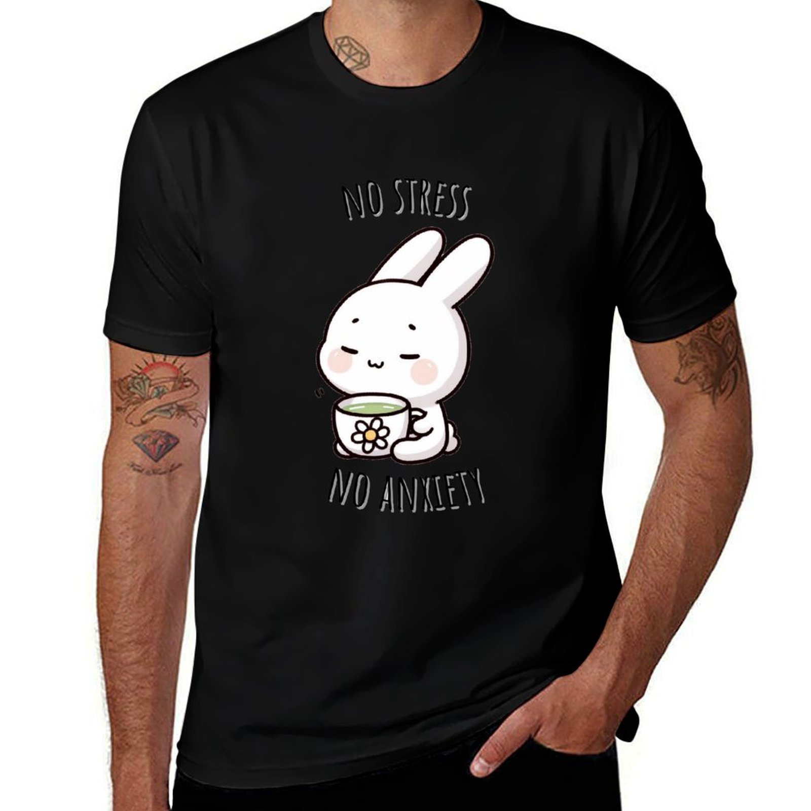 Chamomile Tea - Chamomile Tea Bunny T-Shirt Basic Short
