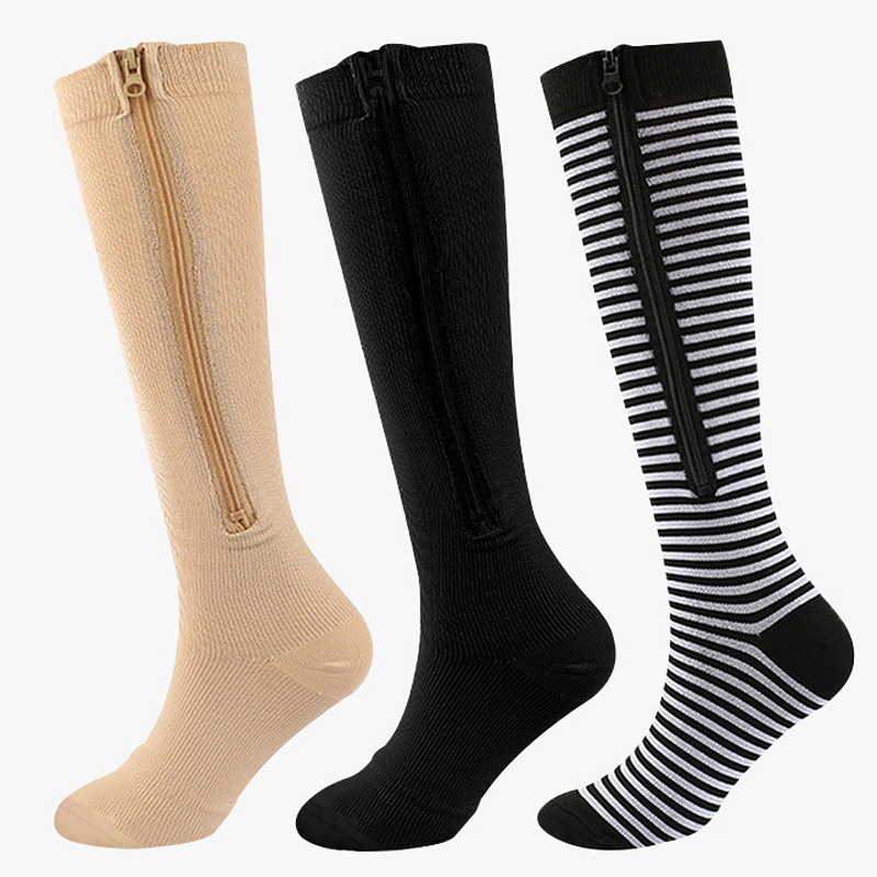 Echinacea - 1 Pair Medical Zipper Compression Socks