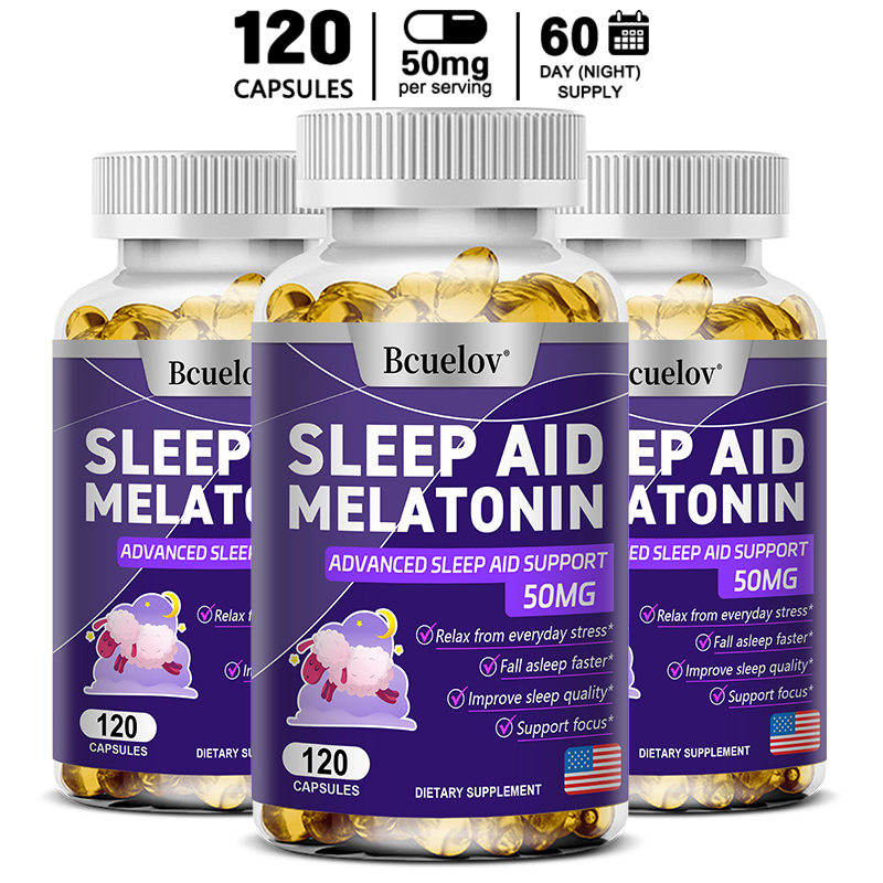 Herbal Supplement - Melatonin 25mg Capsules with L-Theanine, Magnesium