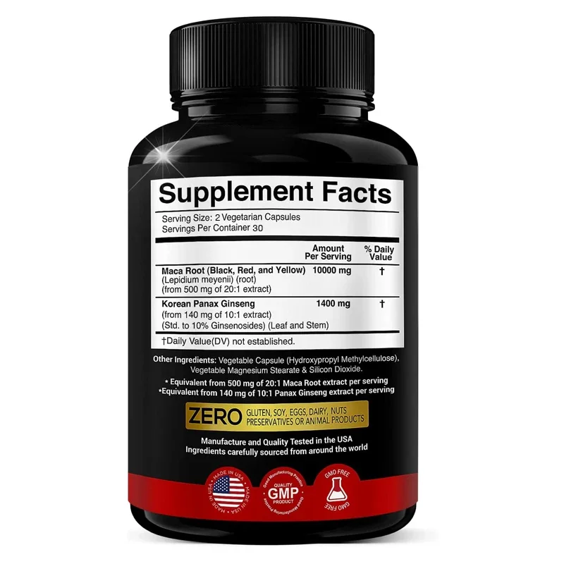 Maca Root Capsules - with Gins - огляд і ціна Ginger Tea