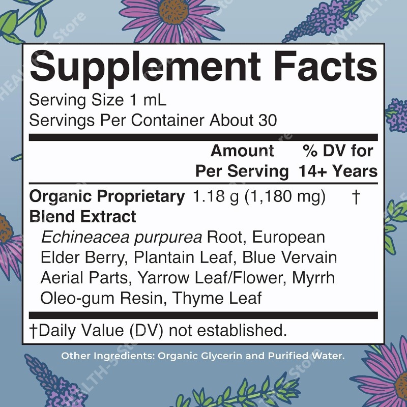 Lymphatic Support Drops Organi - огляд і ціна Echinacea