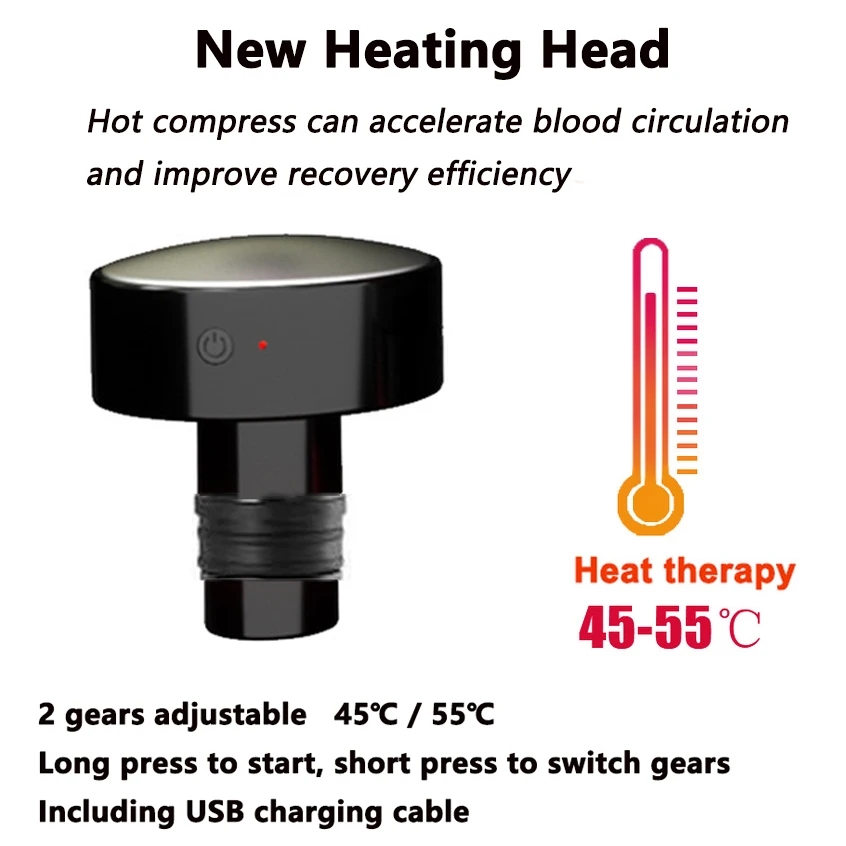New Heat Fascia Gun Massage He - огляд і ціна Health Wellness