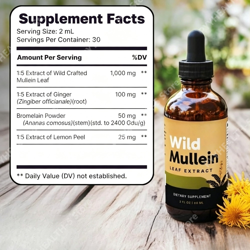 Wild Mullein Leaf Drops with G - огляд і ціна Herbal Supplement