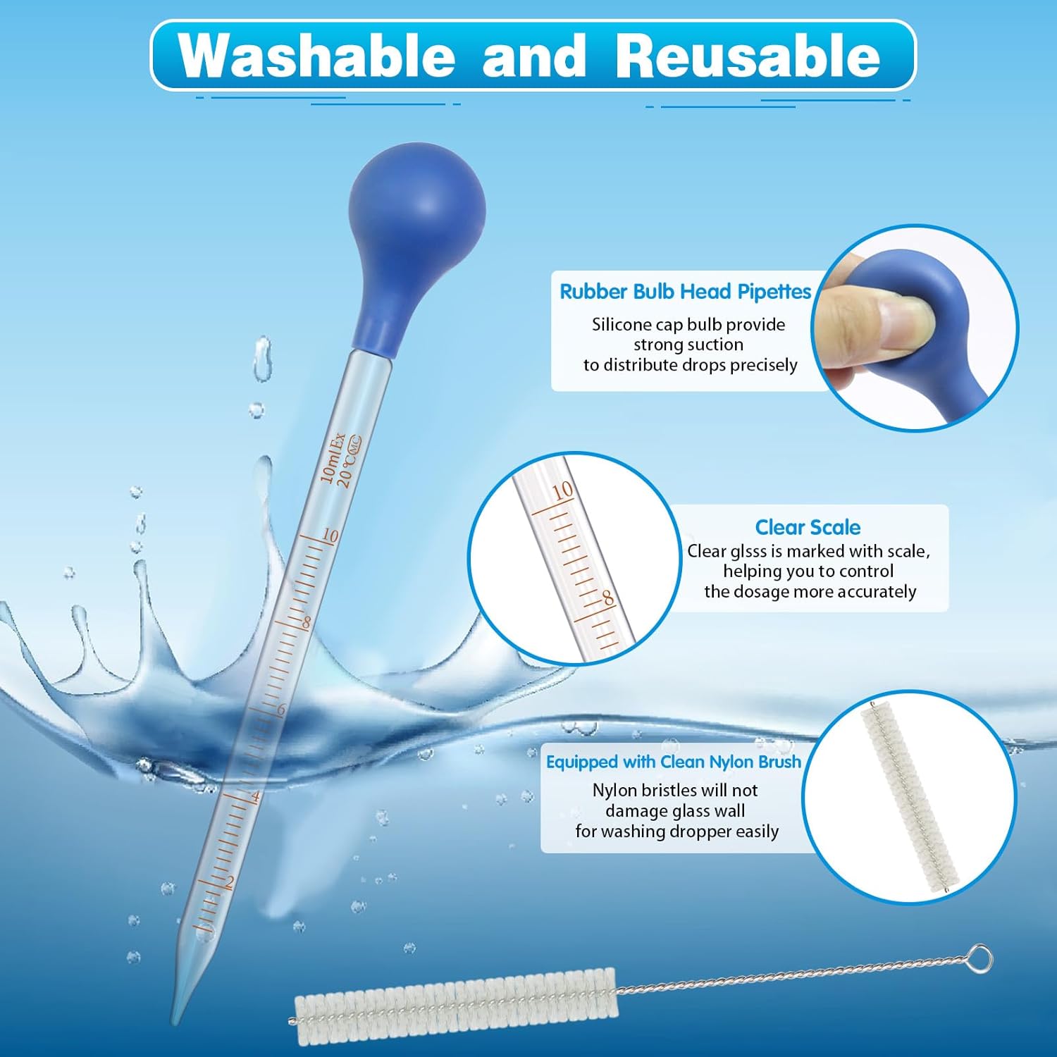 5 Pack 10ml Glass Pipette Drop - огляд і ціна Essential Oils