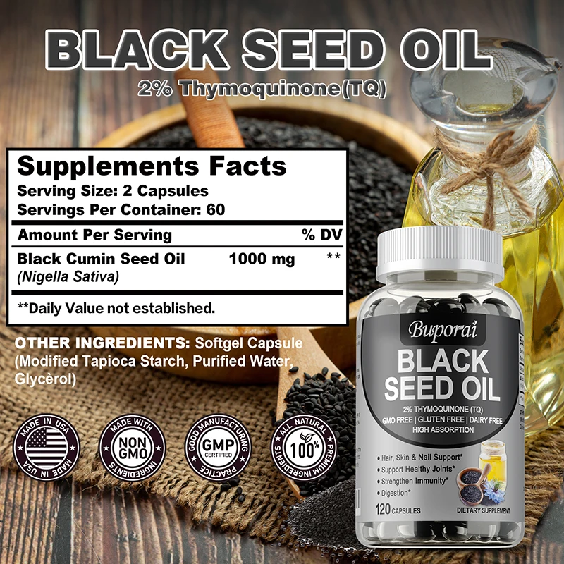 Premium Black Seed Oil 120 Cap - огляд і ціна Herbal Supplement