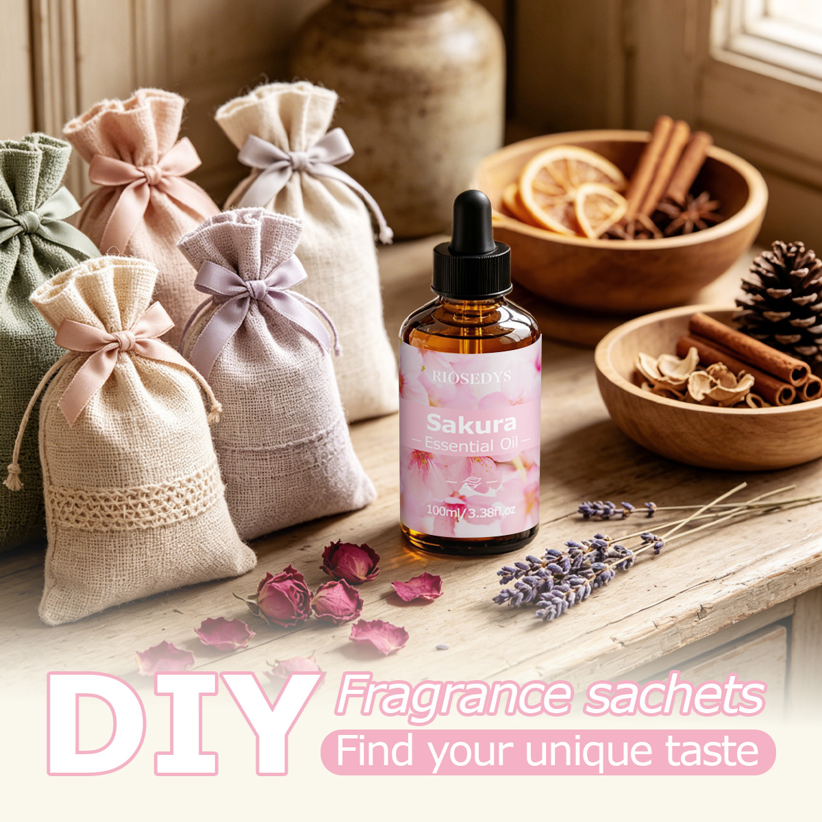 SAKURA Essential Oil, Fresh Fl - огляд і ціна Lavender Oil