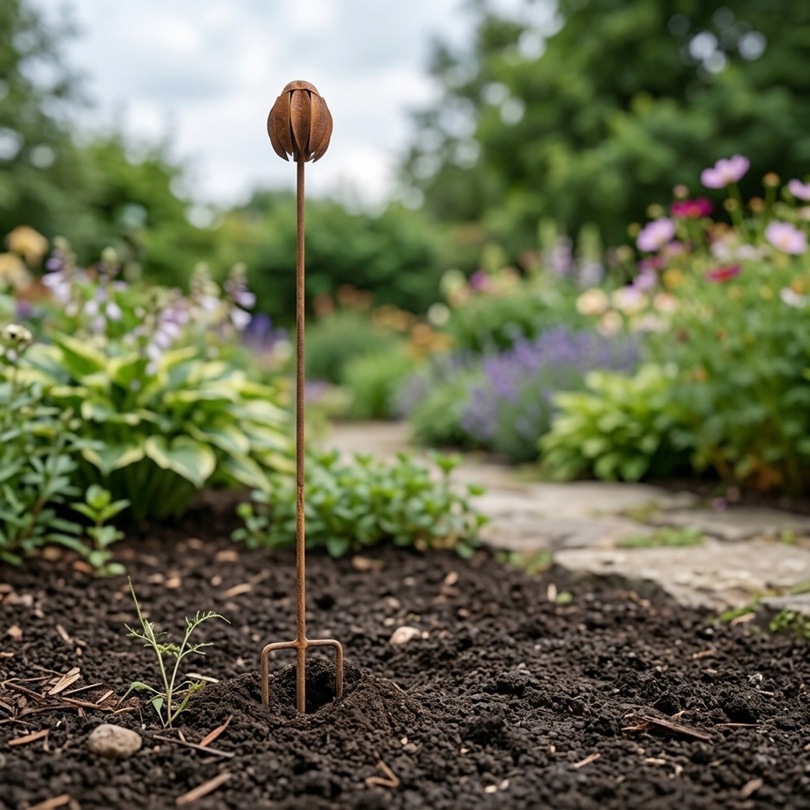 Metal Garden Stake Featuring E - огляд і ціна Echinacea