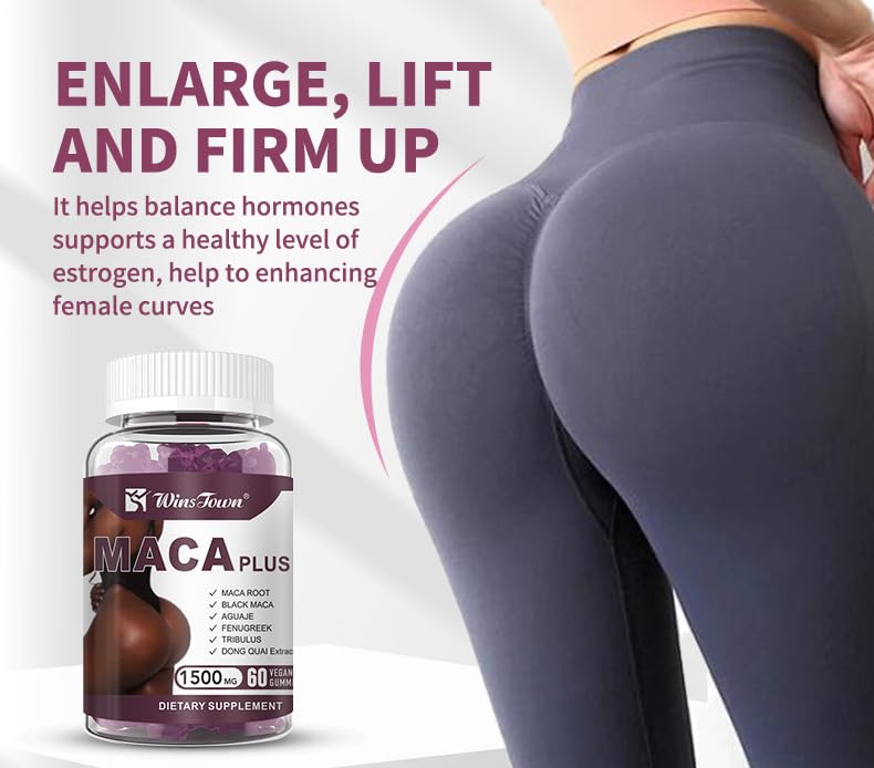 Maca Plus Gummies, Hip Butt Gu - огляд і ціна Herbal Supplement