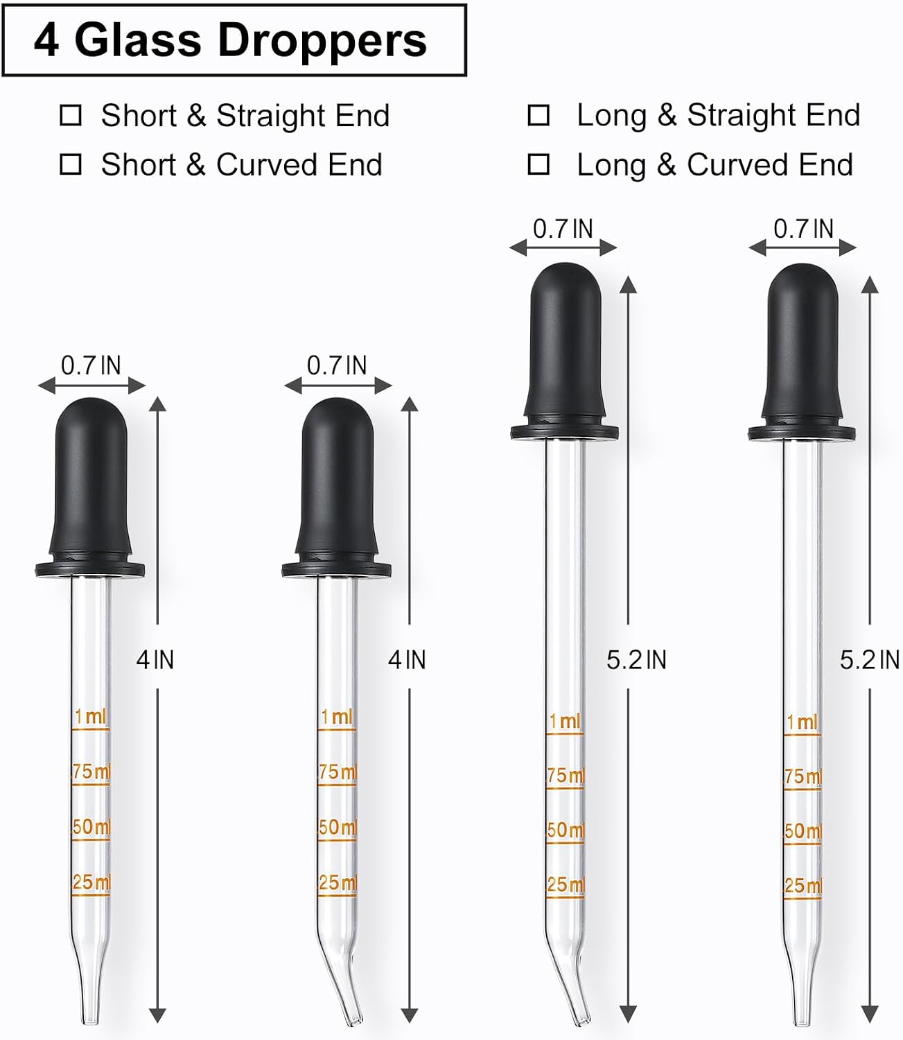 4pcs1 ml glass dropper, with s - огляд і ціна Essential Oils