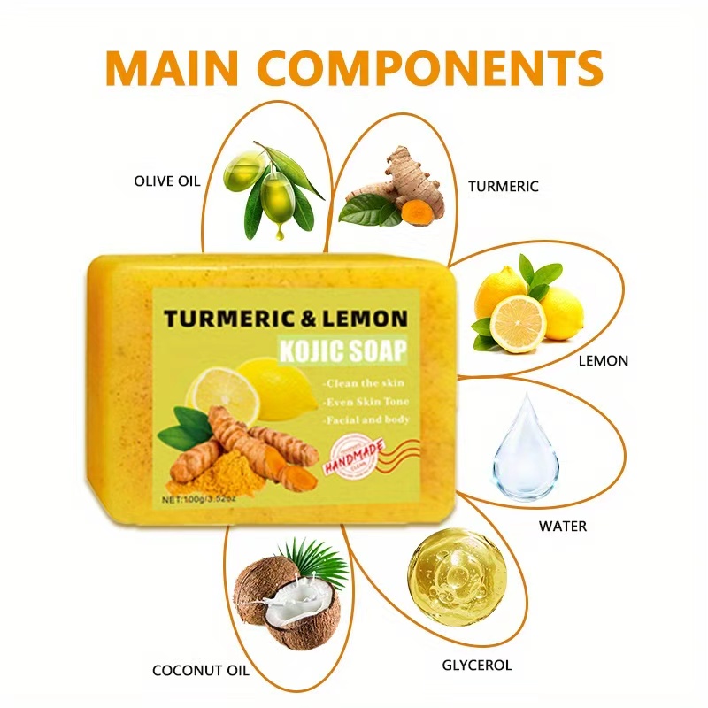 2PCS Turmeric Citric Acid Soap - огляд і ціна Turmeric